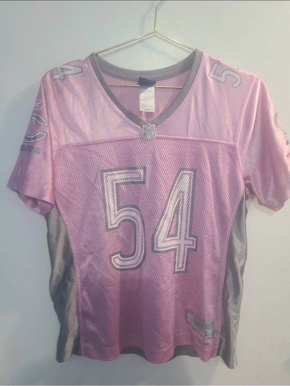 Chicago Bears Brian Urlacher Pink #54 Women's Football Jersey